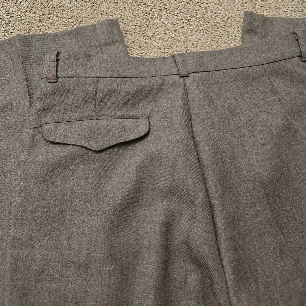 Vintage Angels Flight Tobias Kotzin Mens 32L Brown Dress Slacks Flat Front USA